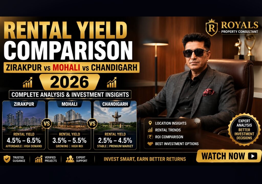 Rental Yield Comparison: Zirakpur vs Mohali vs Chandigarh 2026