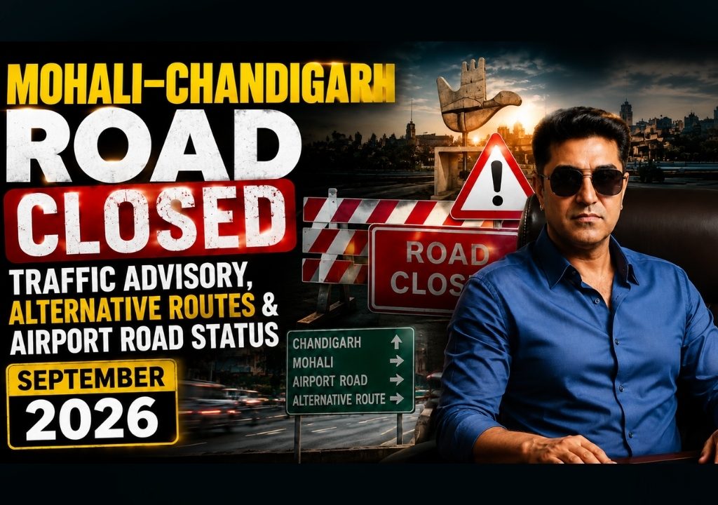 Mohali Chandigarh Road Closed