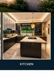 Modern kitchen interior for a custom-built home