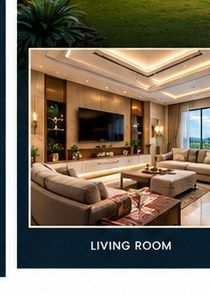 Modern living room interior for a custom-built house