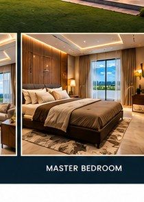 Modern master bedroom interior for a newly constructed home